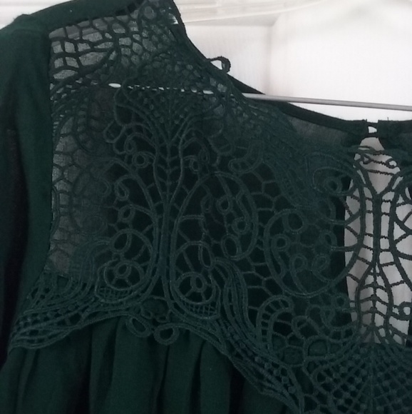 BB Dakota Green Lace Dress Sz Small - Picture 4 of 5